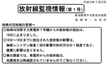 放射能監視報告