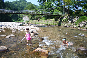 新潟で川遊び